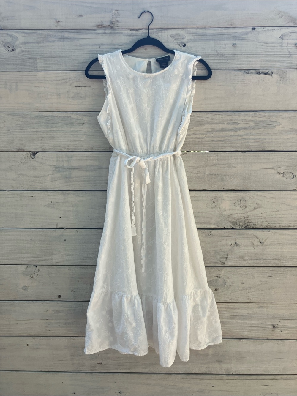 Luv Los Angeles Feminine White Dress Summer Cottagecore Small